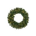 Ggw Presents 24 in. 200 Clear Lights Green PVC Christmas Wreath GG3857322